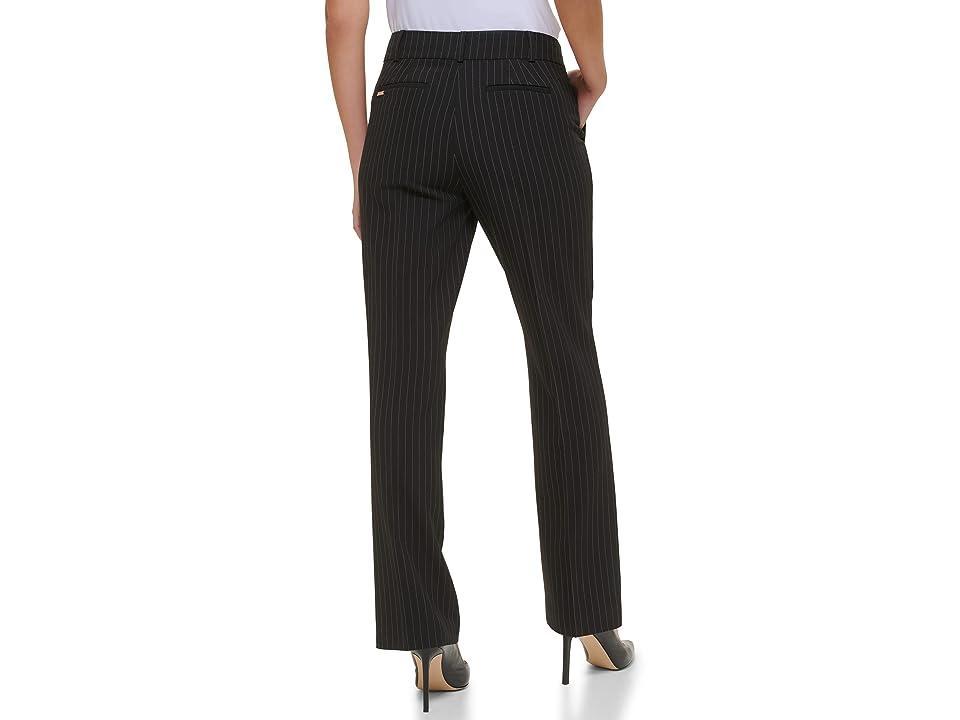 Tommy Hilfiger Pinstripe Sutton Bootcut Pants Ivory) Women's Clothing Product Image