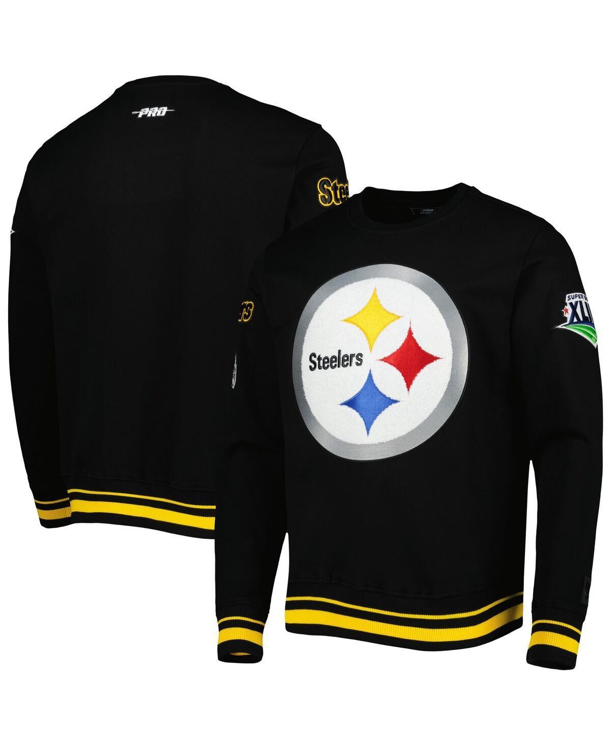 Mens Pro Standard Black Pittsburgh Steelers Super Bowl Xliii Mash Up Pullover Sweatshirt Product Image