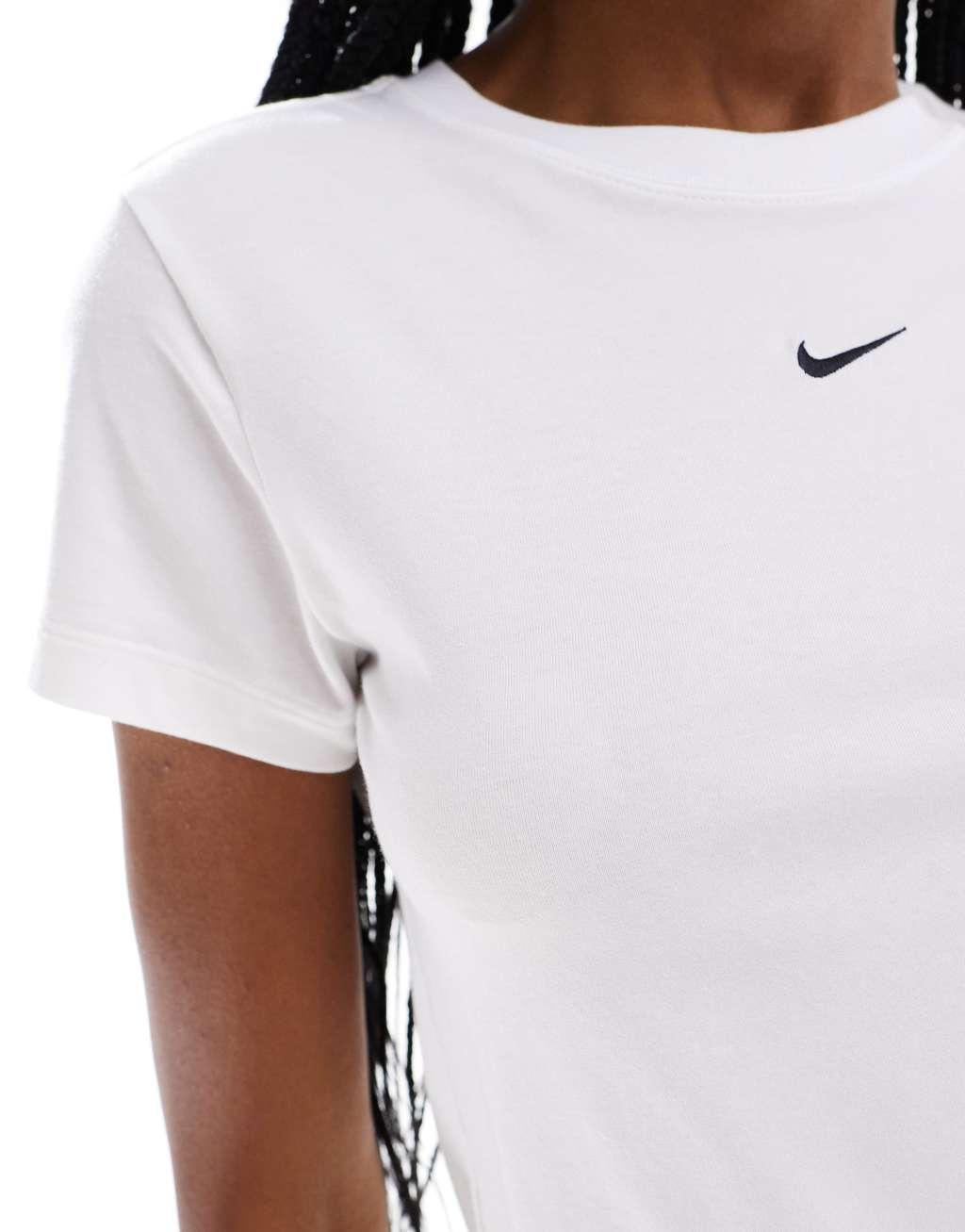 Nike Chill cropped t-shirt in white Product Image