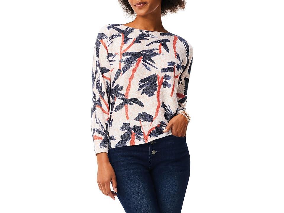 NIC+ZOE Painted Palms Sweater Multi) Women's Sweater product image