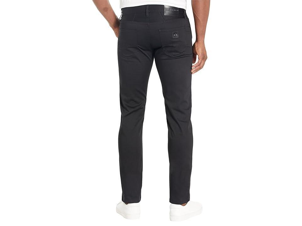 Armani Exchange Slim Fit Black Denim Pants (Black) Men's Jeans Product Image