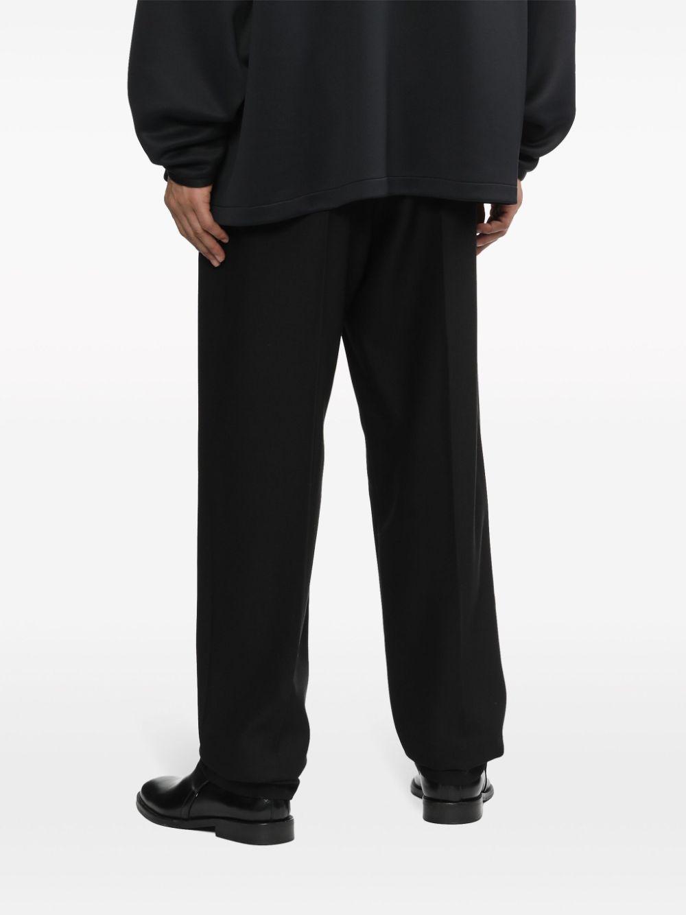 Tailored Straight-leg Trousers In Black Product Image