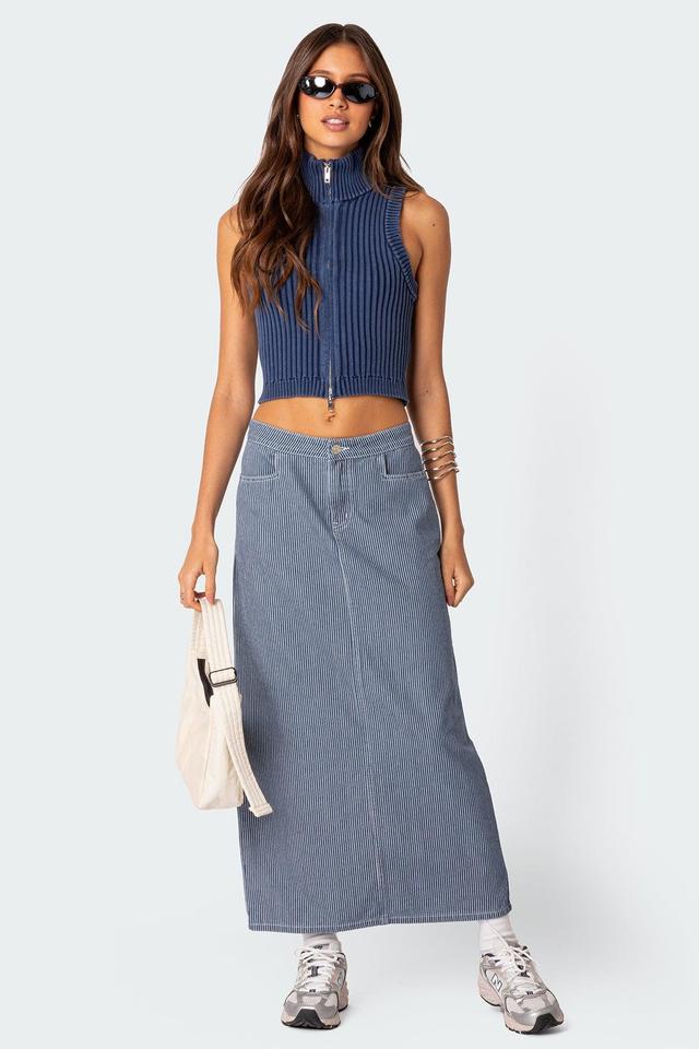 Railroad Denim Maxi Skirt Product Image