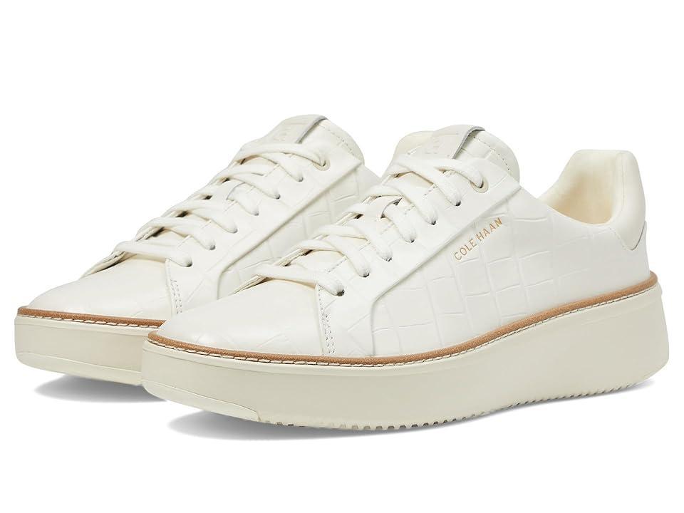 Cole Haan Grandpro Topspin Sneakers (Ivory Croc Print) Women's Shoes Product Image