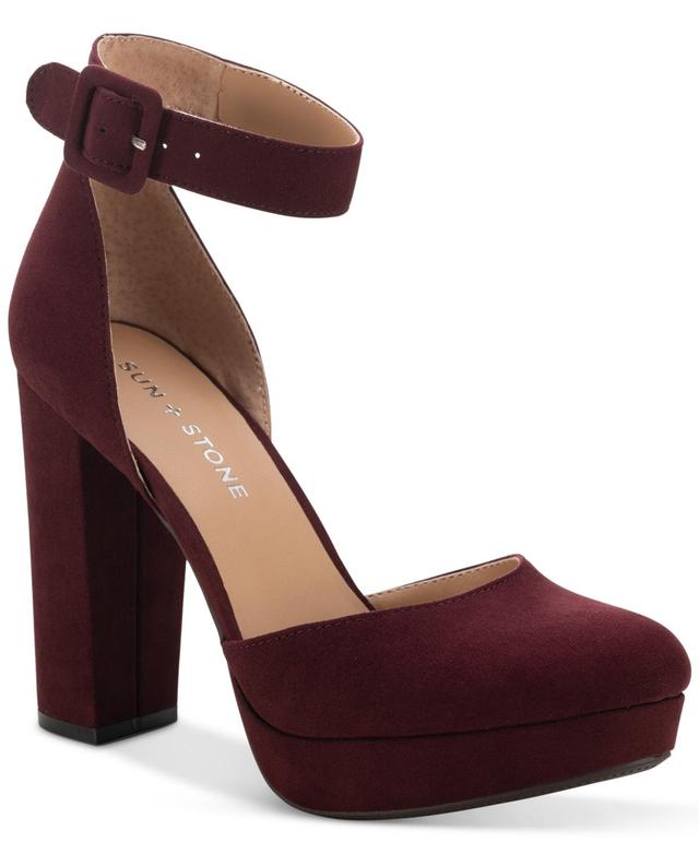 Sun + Stone Womens Estrella Block Heel Platform Pumps, Created for Macys Product Image