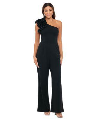 Petite Ruffle One-Shoulder Jumpsuit Product Image