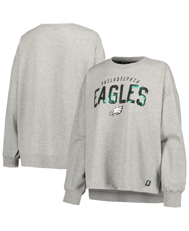 Dkny Womens Heather Charcoal Philadelphia Eagles Penelope Pullover Sweatshirt Product Image