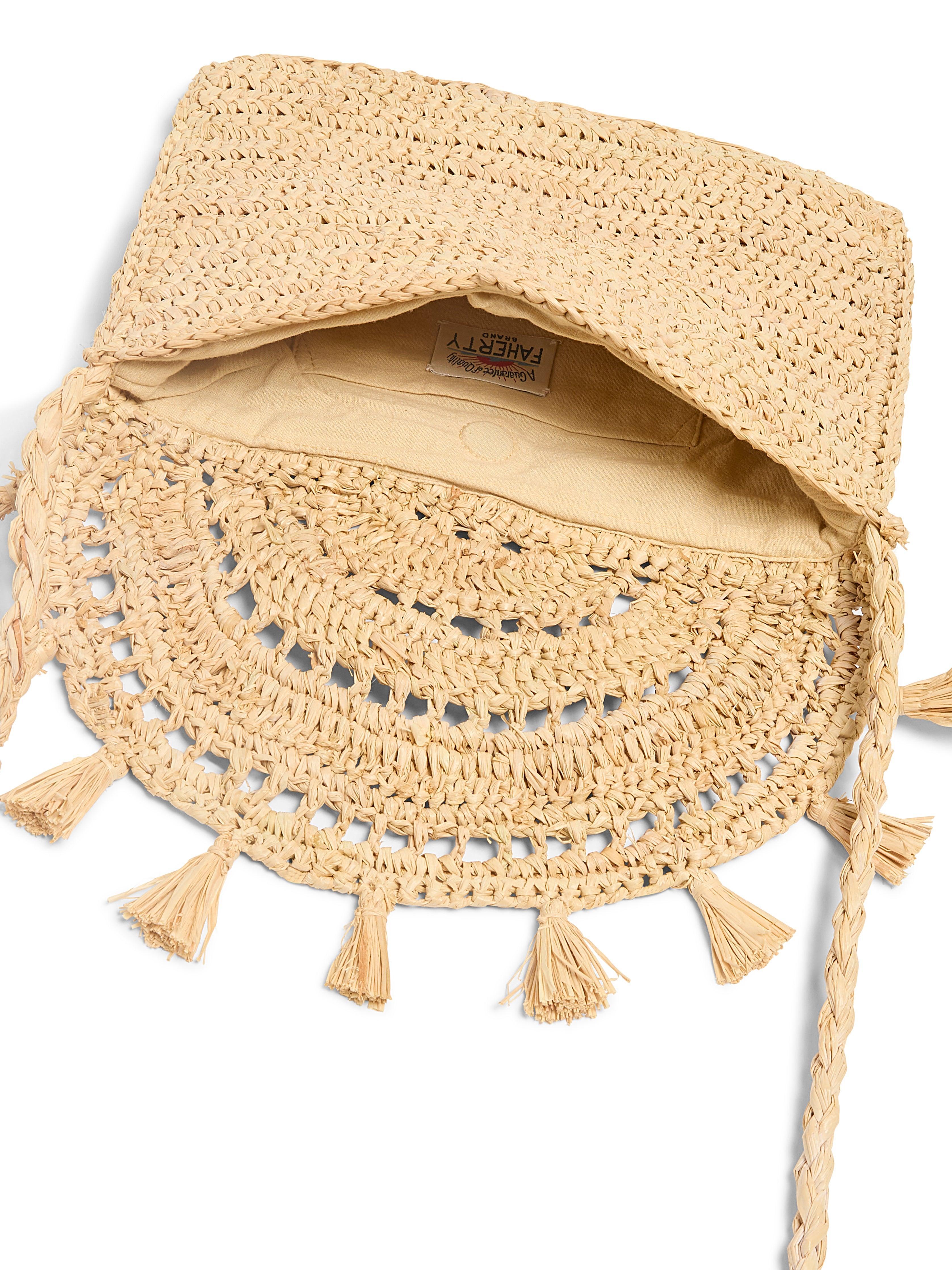 Raffia Tassel Clutch - Natural Female Product Image