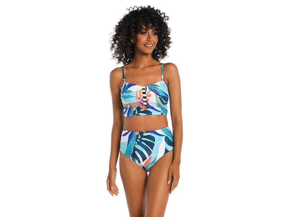 La Blanca Coastal Palms Longline Bikini Top Product Image