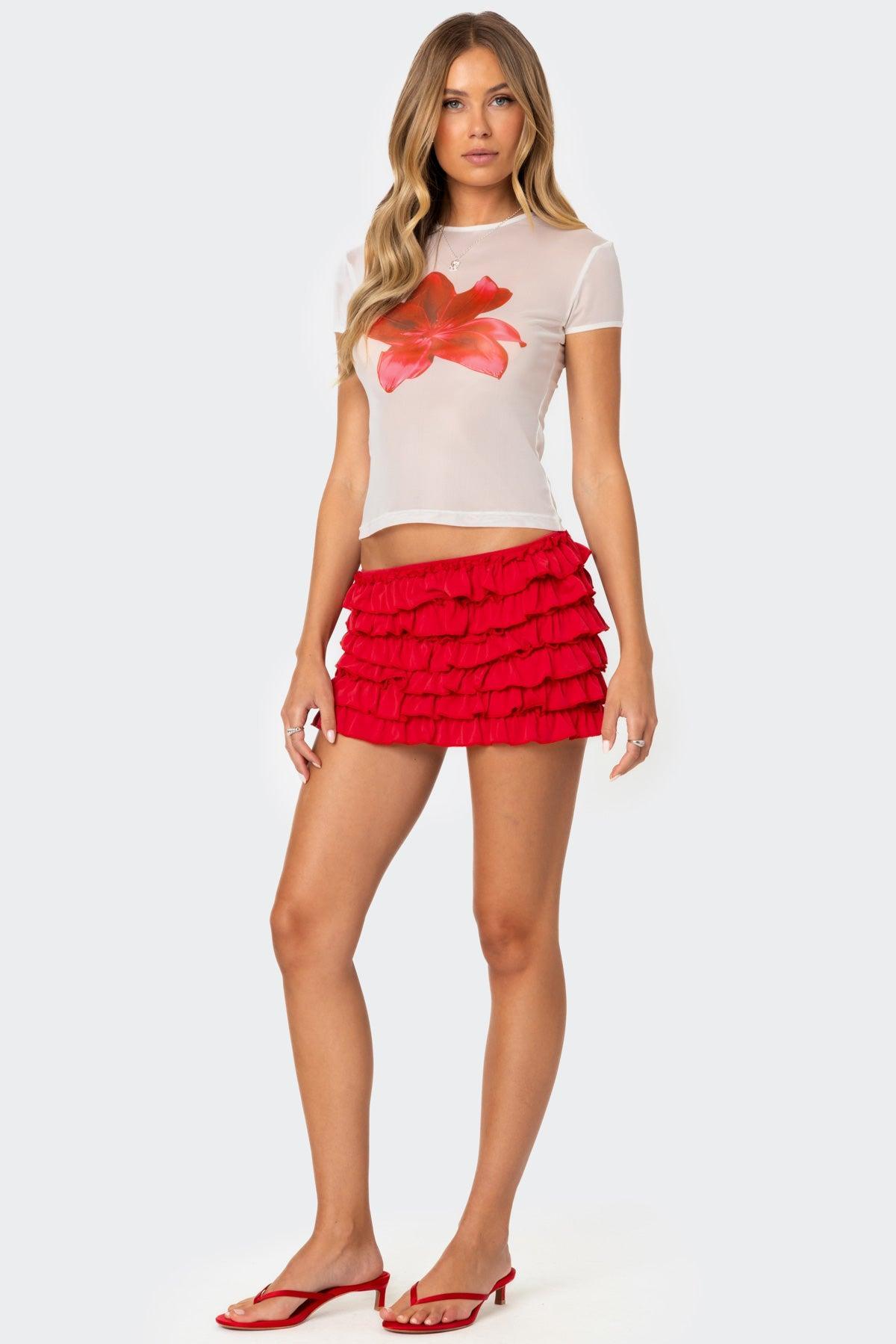 Constance Ruffled Mini Skirt Product Image