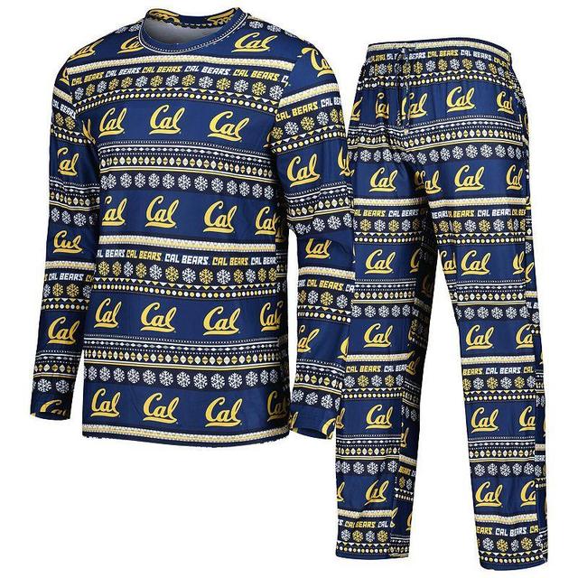 Mens Concepts Sport Cal Bears Swivel Long Sleeve T-Shirt & Pants Sleep Set Blue Product Image