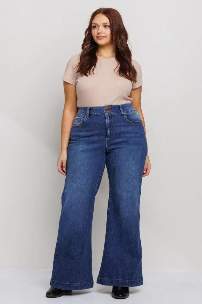 Women's Plus Size Classic Mid Rise Flare Jeans Female product image