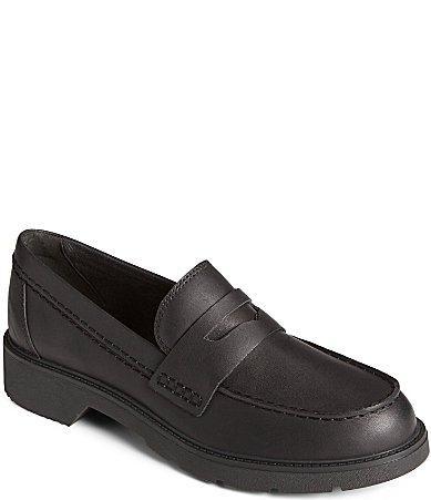 Sperry Womens Wells Suede Penny Loafers Product Image