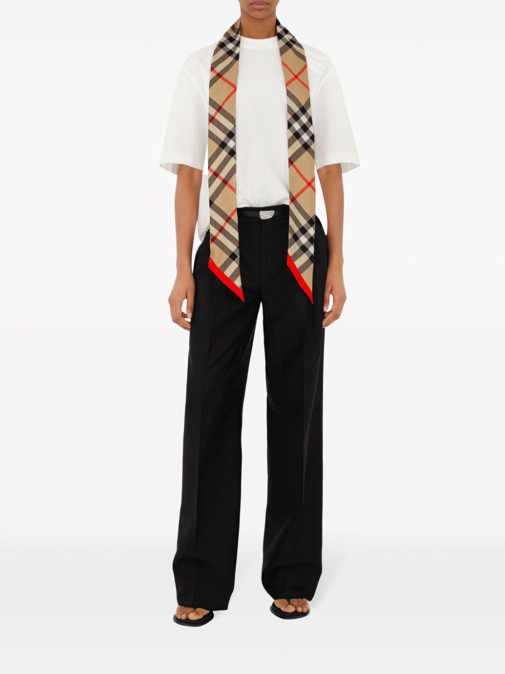 BURBERRY House Check Silk Scarf In Neutrals Product Image