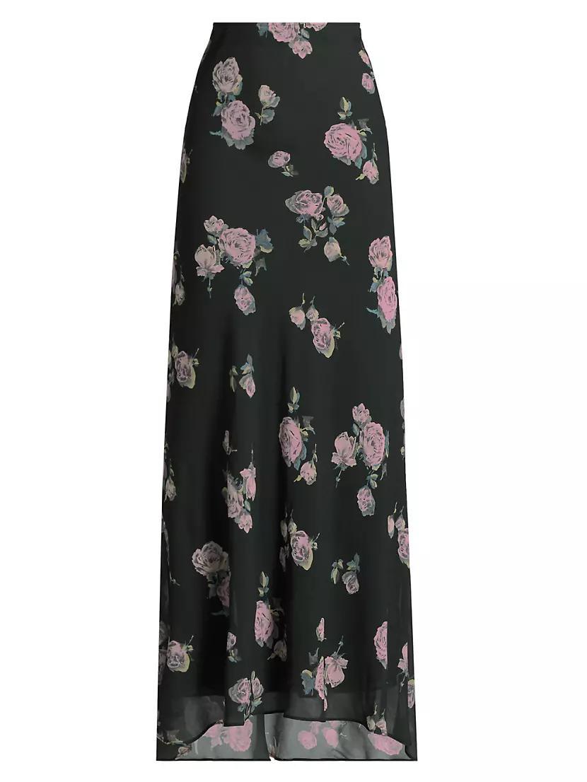 Floral Crepe Maxi Skirt Product Image