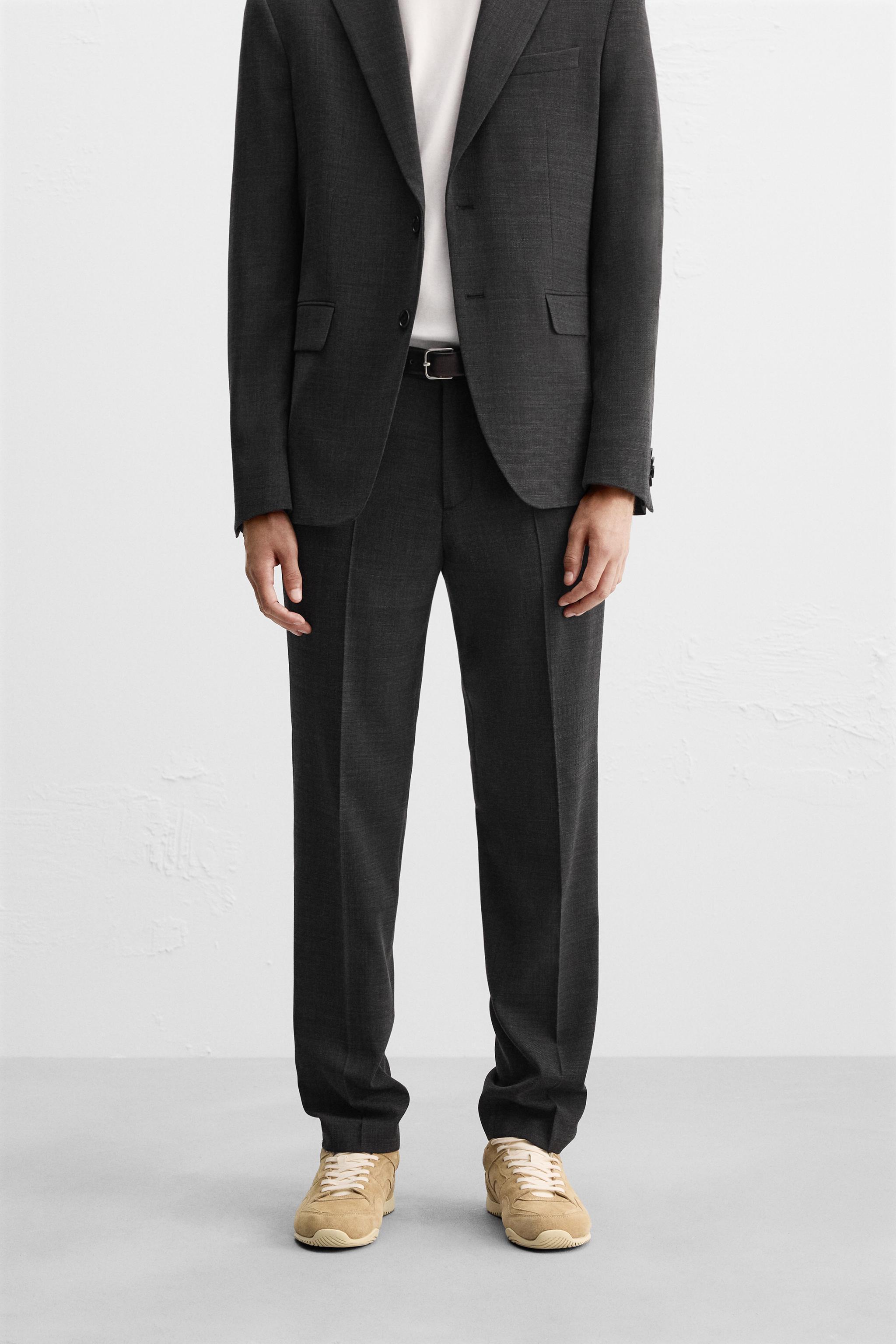 TEXTURED SUIT PANTS Product Image