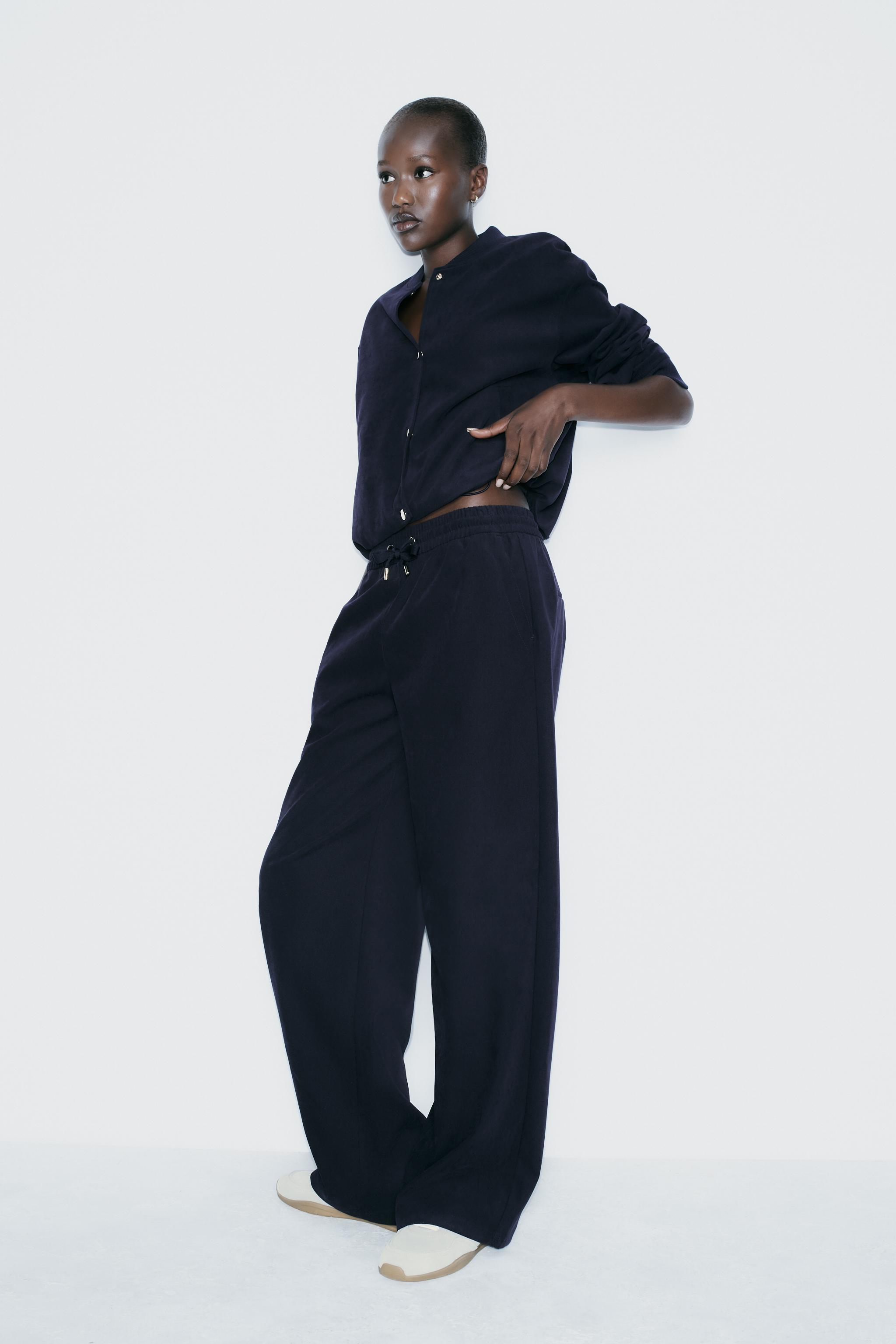 TEXTURED WIDE LEG PANTS product image