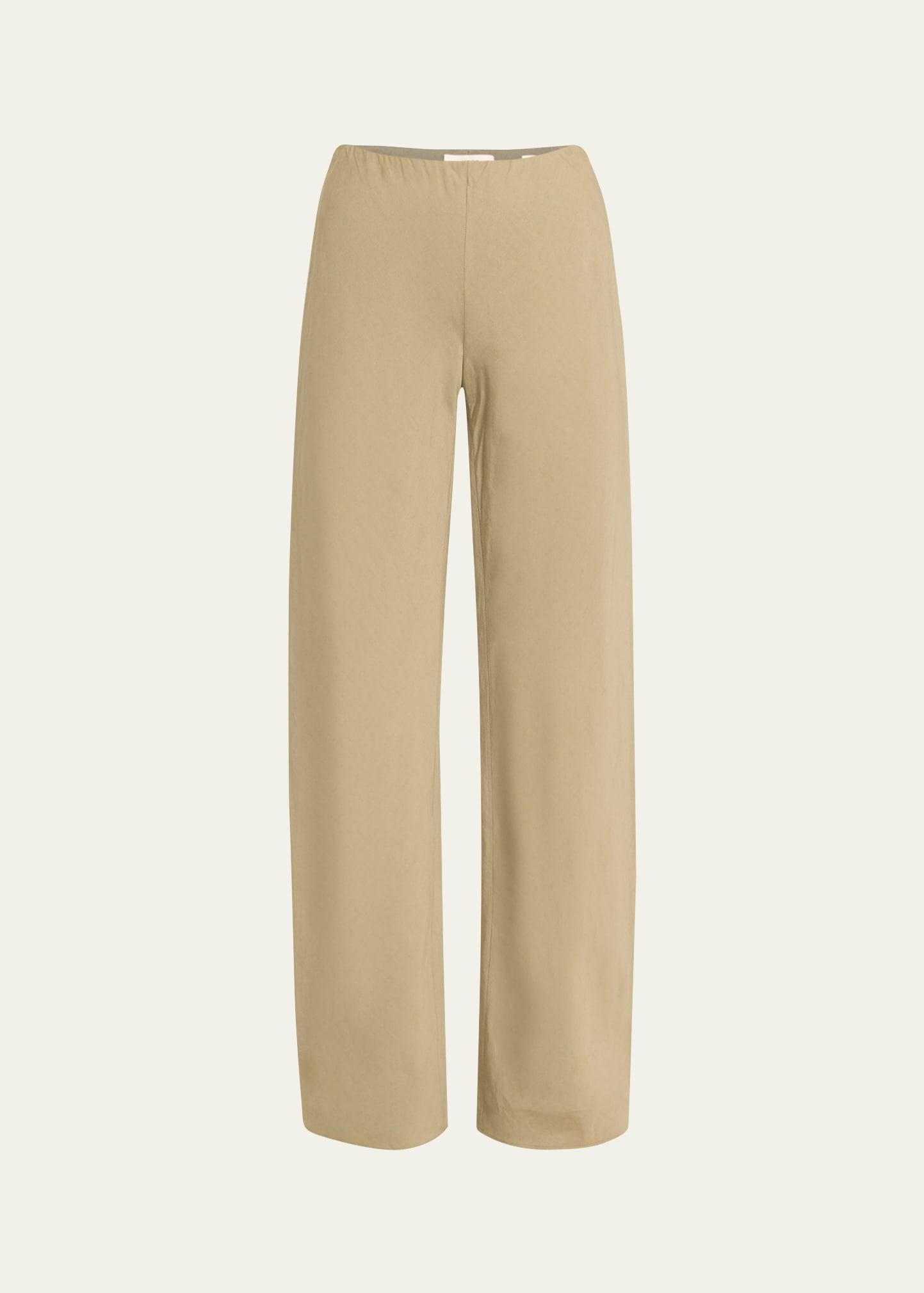 Womens Cotton-Blend Straight-Leg Pants Product Image