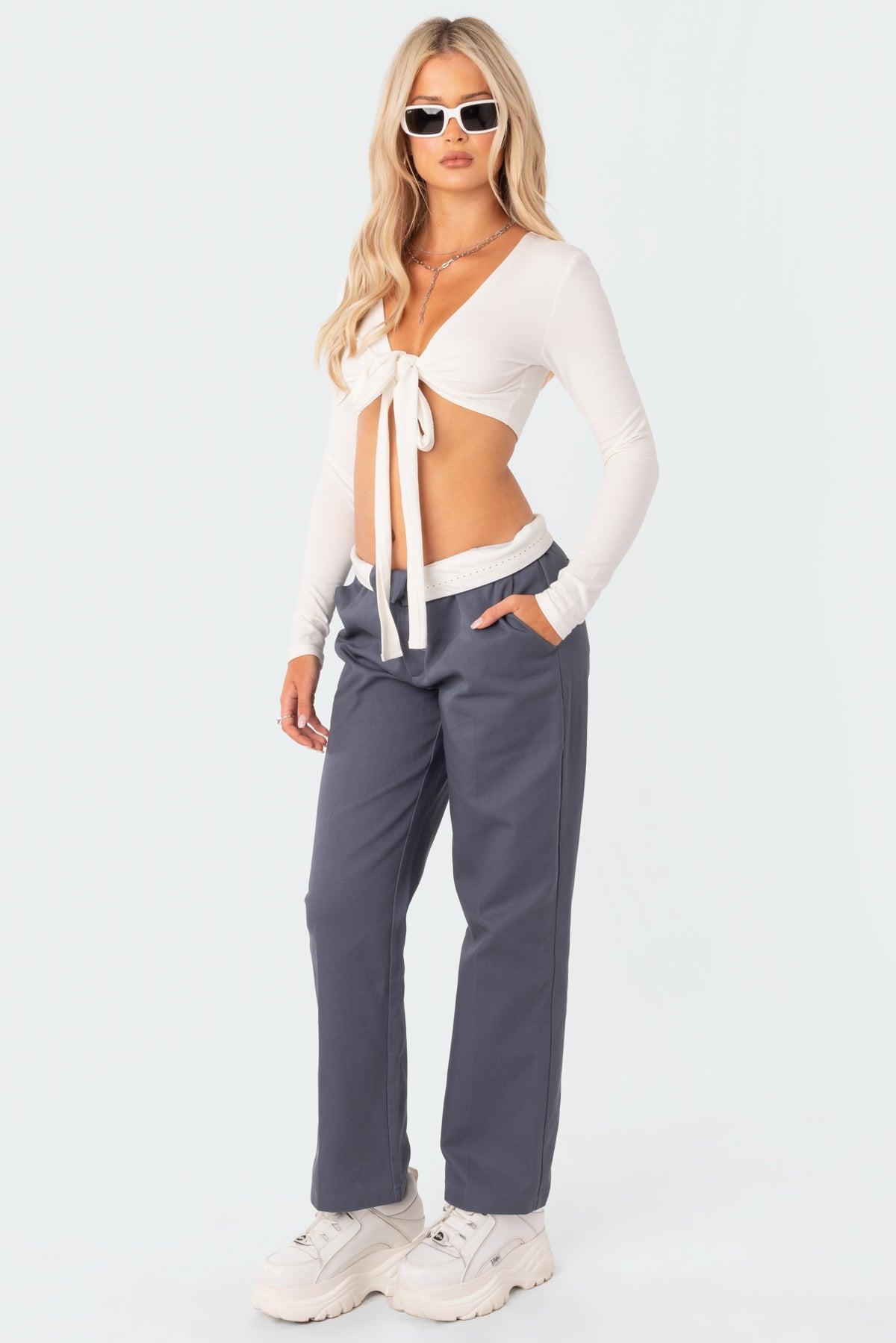 Layla Wrap Crop Top Product Image