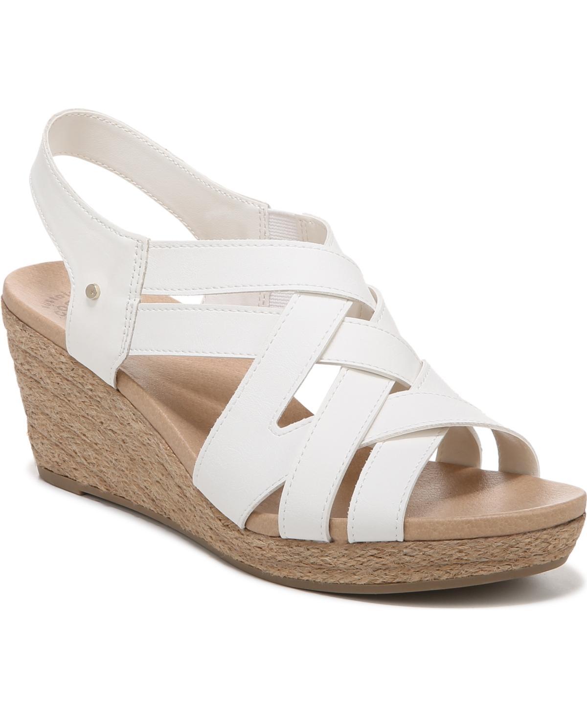 Dr. Scholls Everlasting Womens Wedge Sandals White Product Image