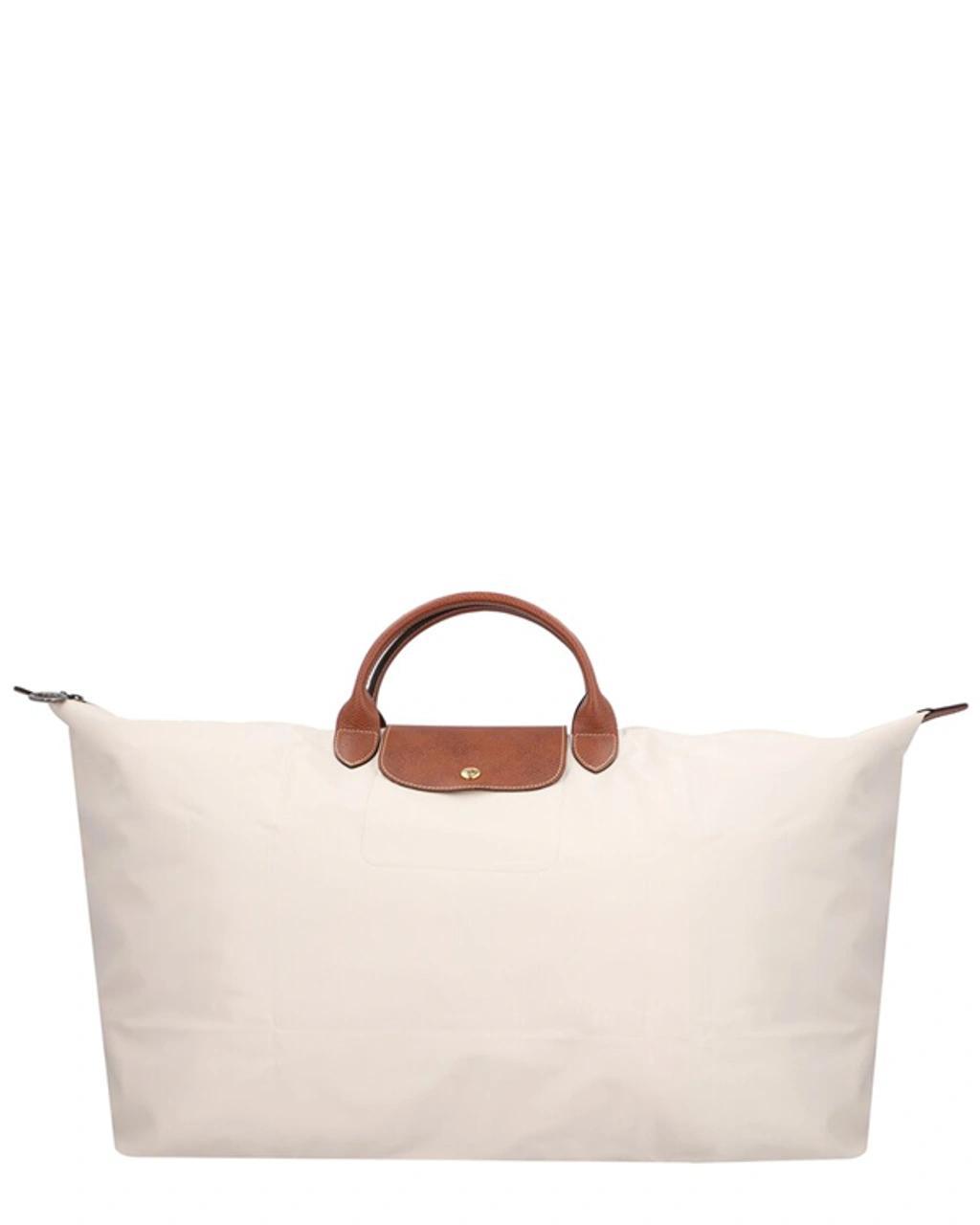 LONGCHAMP Le Pliage Original Nylon Tote In White Product Image