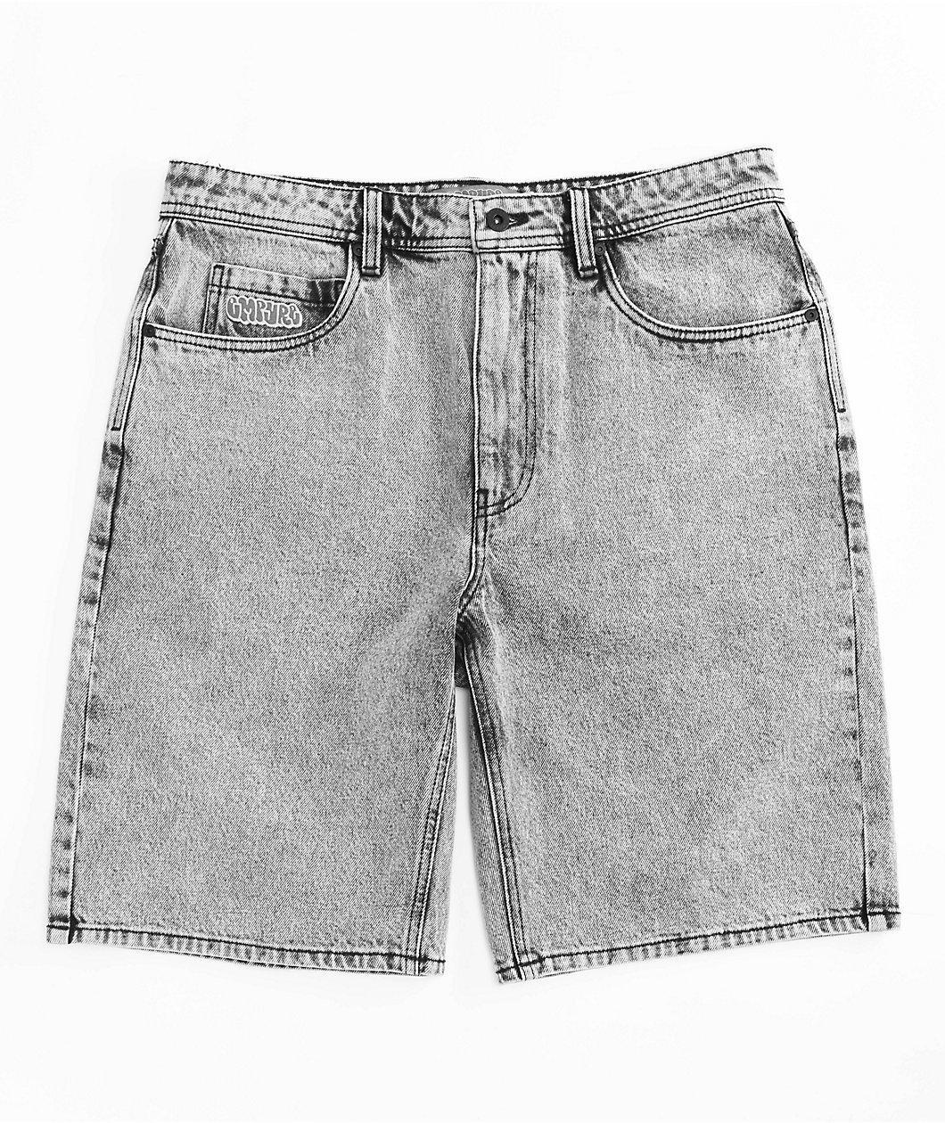 Empyre Scramble Grey Denim Skate Shorts Product Image