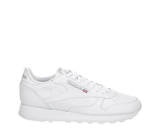 Reebok Mens Reebok Classic Leather - Mens Running Shoes White/Pure Grey/White Product Image