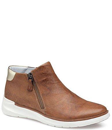 Johnston  Murphy Emery Leather Zip Sneaker Booties Product Image