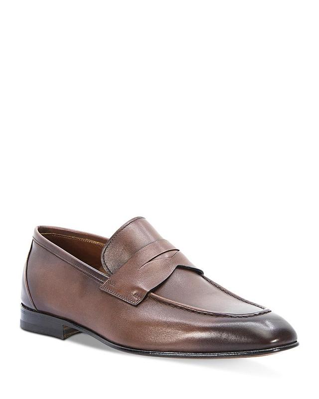 Santoni Mens Gannon Slip On Penny Loafers Product Image