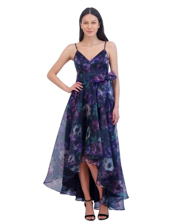 Women's Floral Print Sleeveless High-Low Gown Product Image