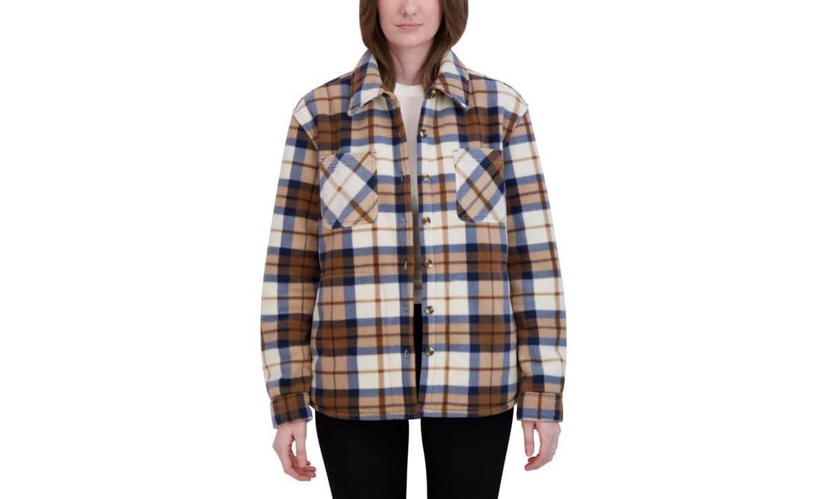 Hfx Womens Sherpa Fleece Lined Shirt Jacket Shacket Product Image