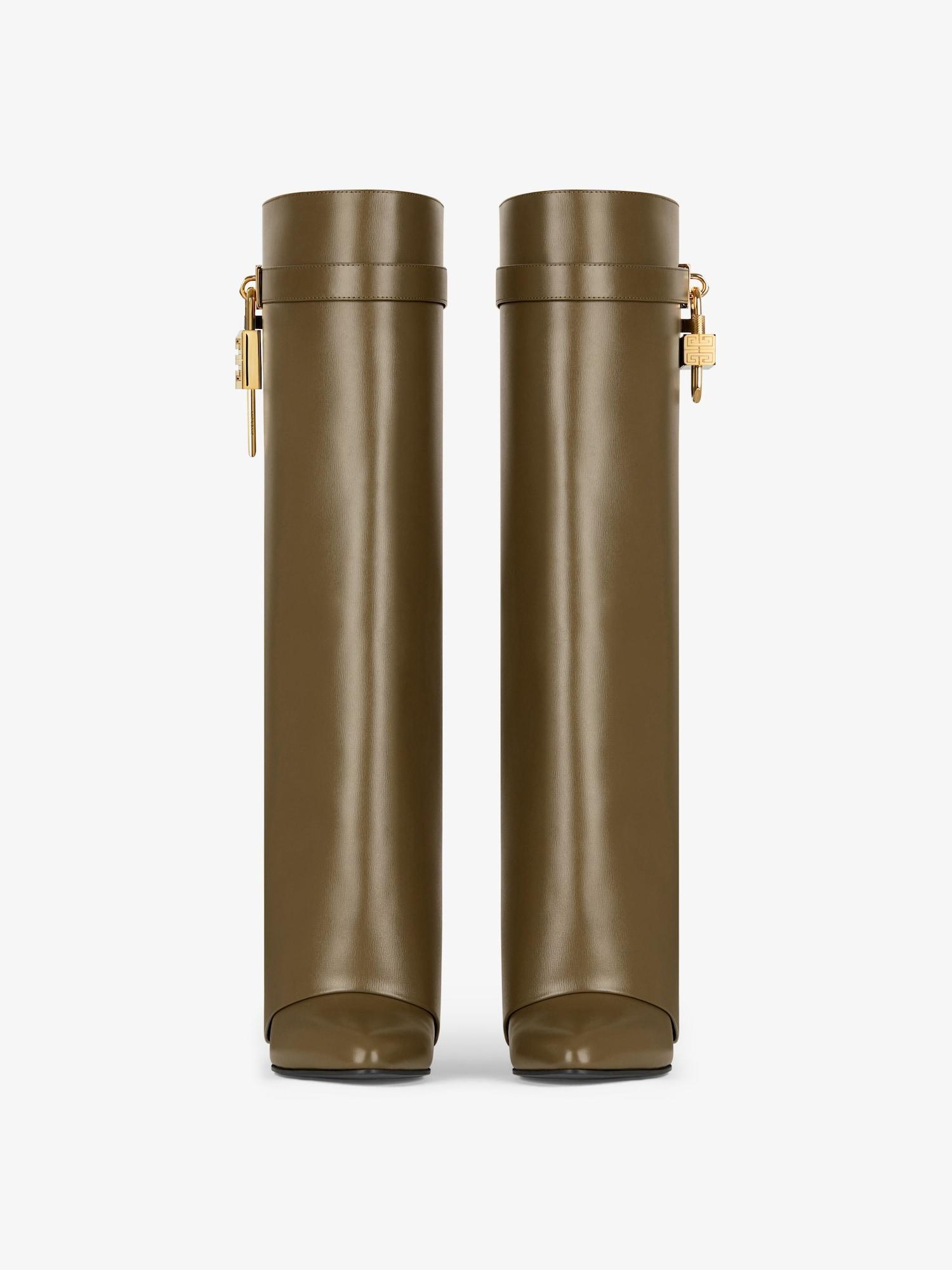 Shark Lock boots in leather Product Image