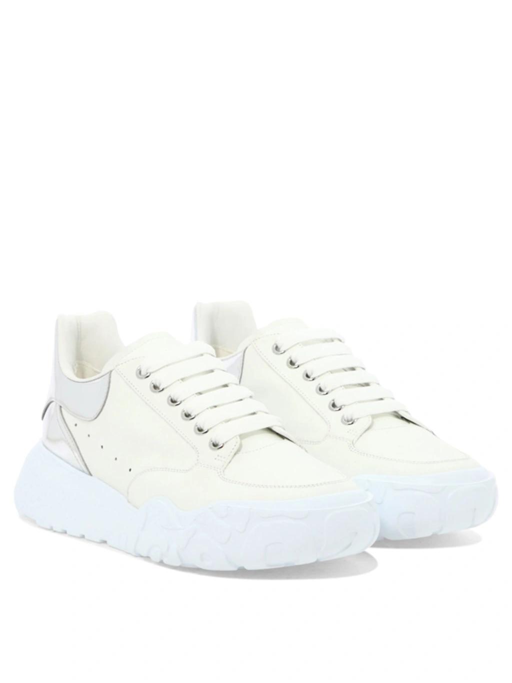 Oversized Court Sneakers In White Product Image