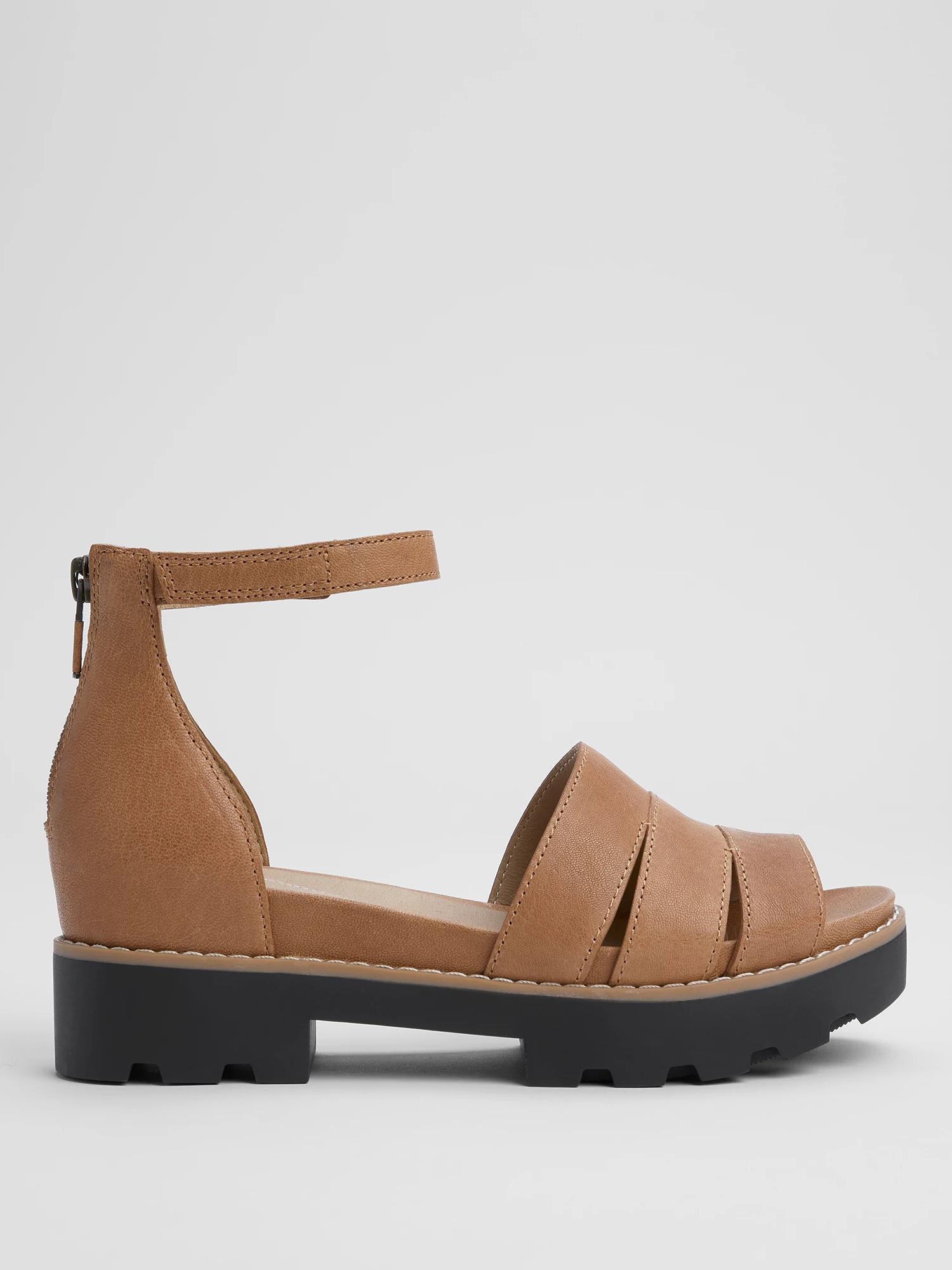 Heir Tumbled Leather Wedge Sandal product image