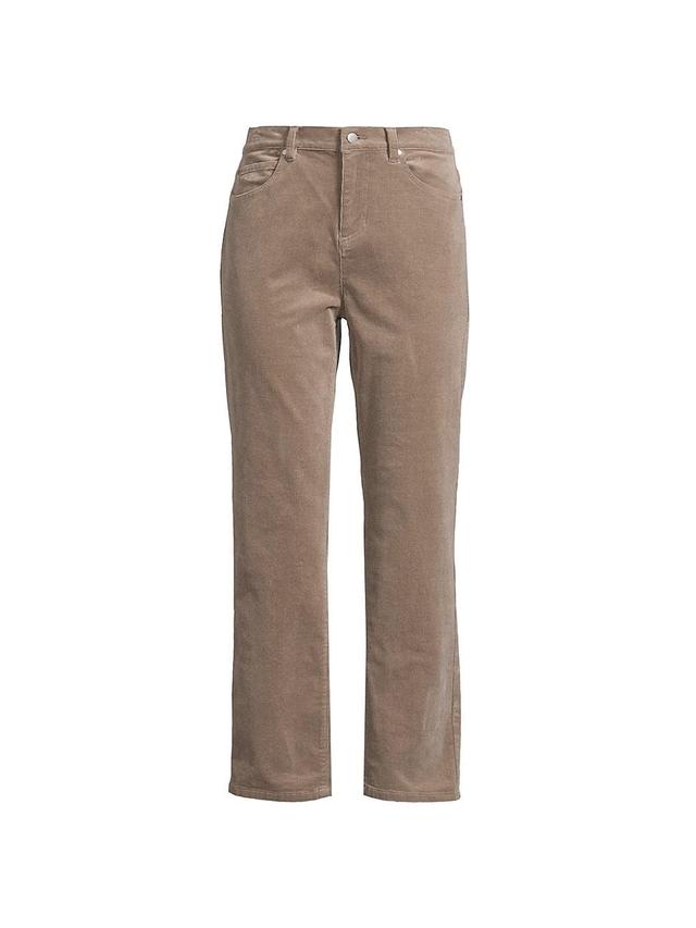 Womens Corduroy High-Rise Straight Pants Product Image