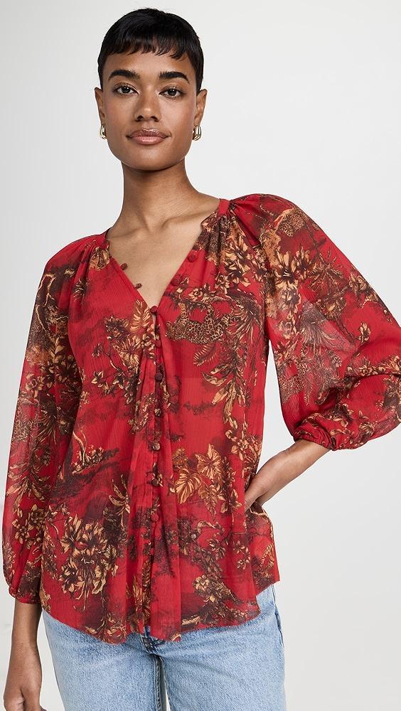 L'AGENCE Teagan Dolman Sleeve Blouse | Shopbop Product Image