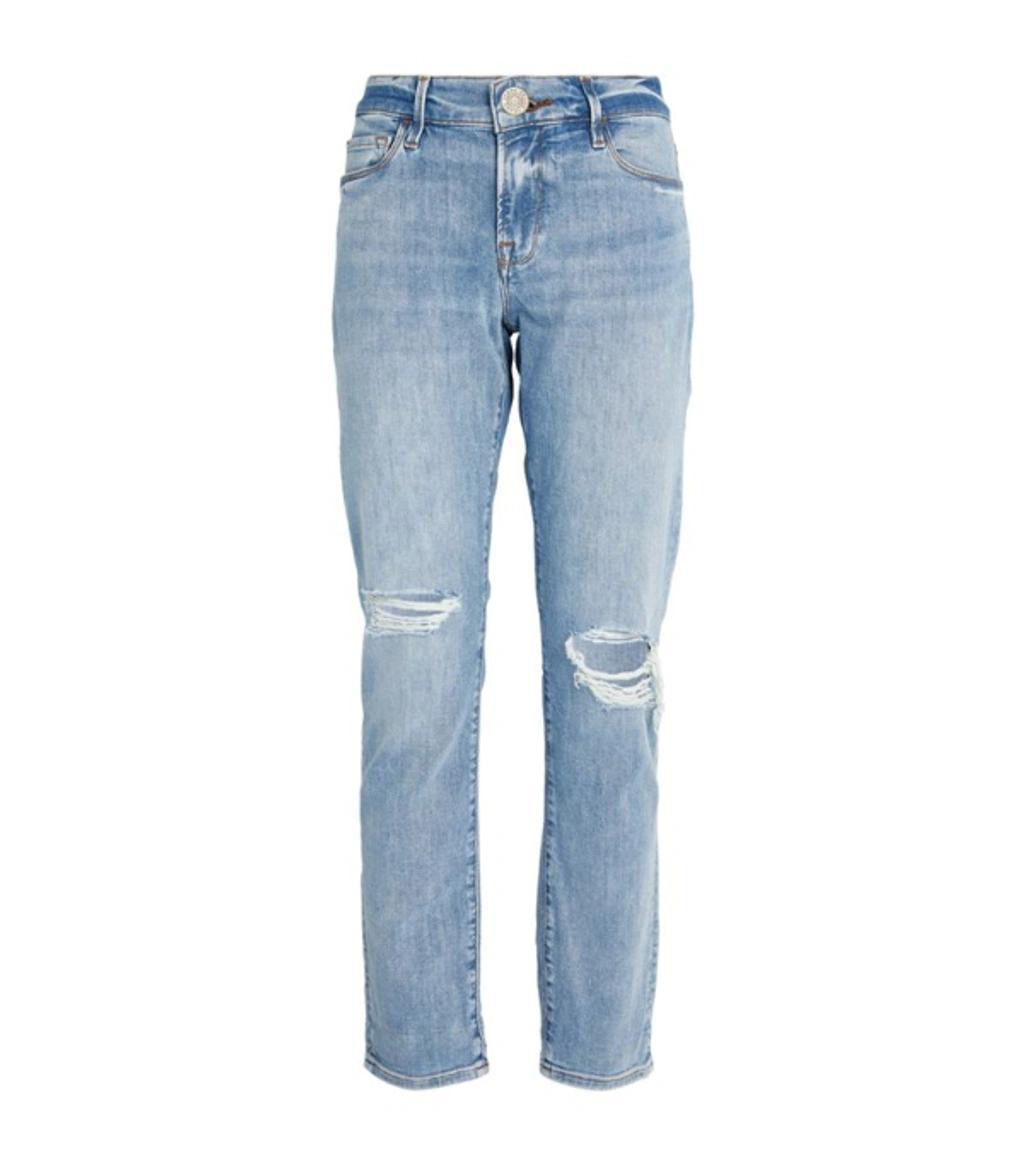 Women's Le Garcon Mid-rise Straight-fit Jeans In Aura Rips product image