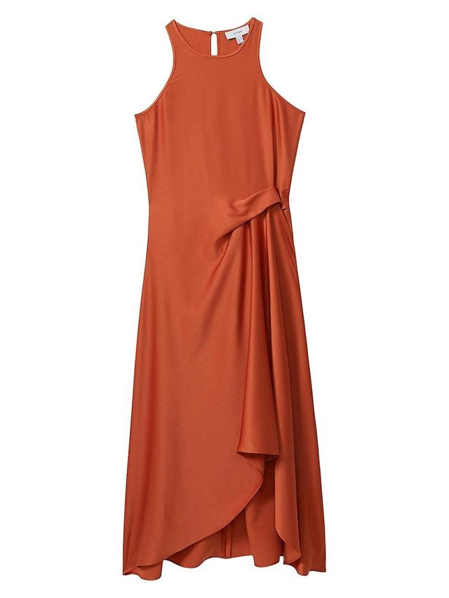 Womens Micah Satin Tuck Midi-Dress Product Image