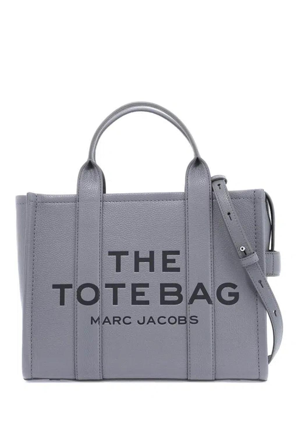 The Leather Medium Tote Bag In Grigio product image