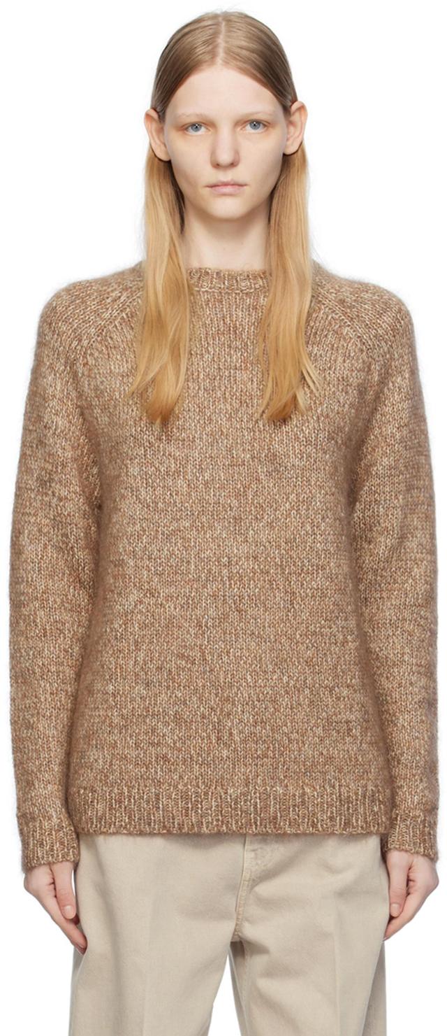 Beige Raglan Sweater In Cream Product Image