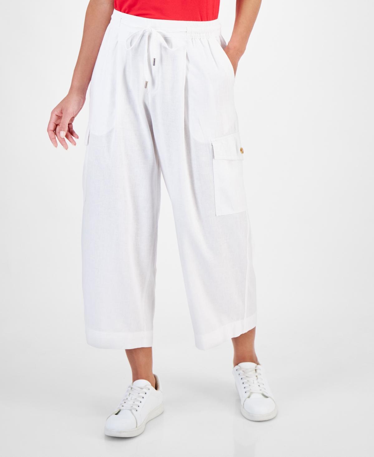 Women's Drawstring Cropped Cargo Pants  Product Image