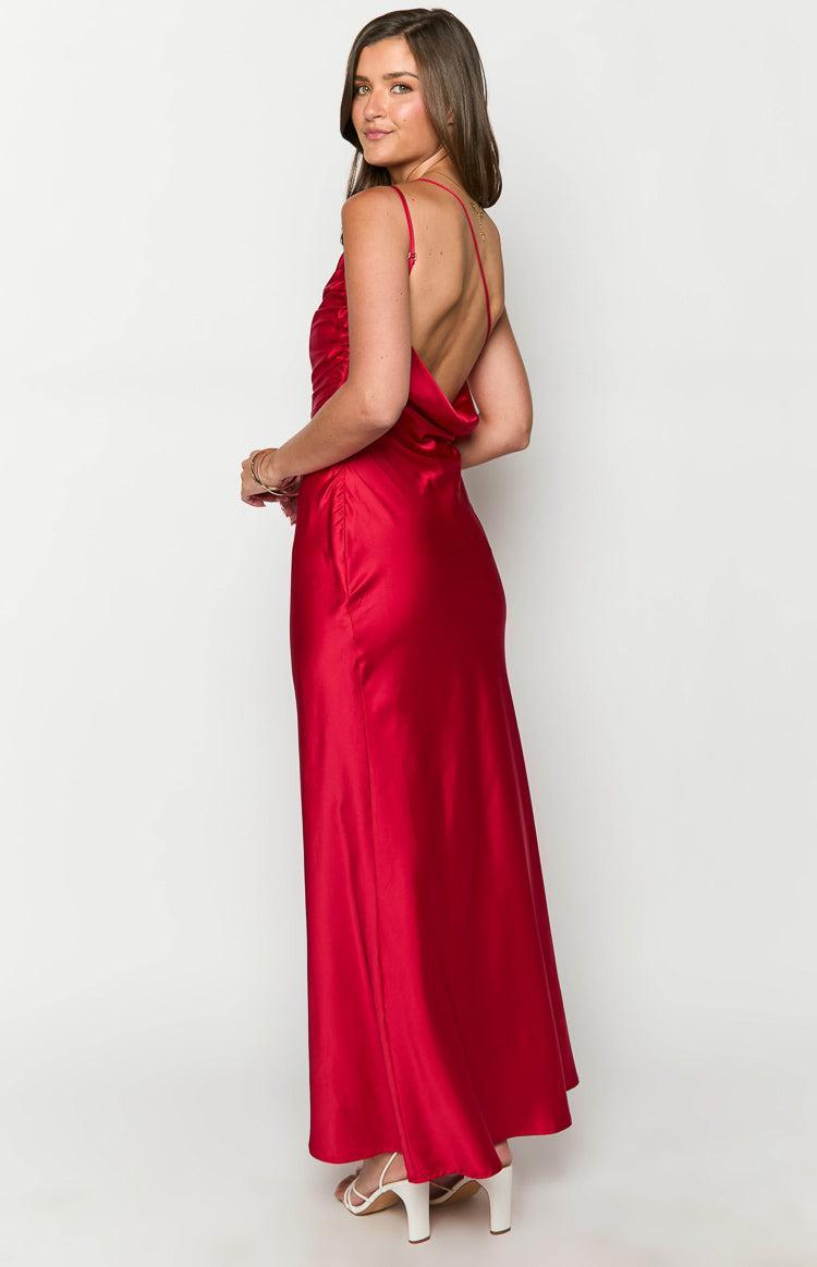 Tina Red Formal Maxi Dress Product Image