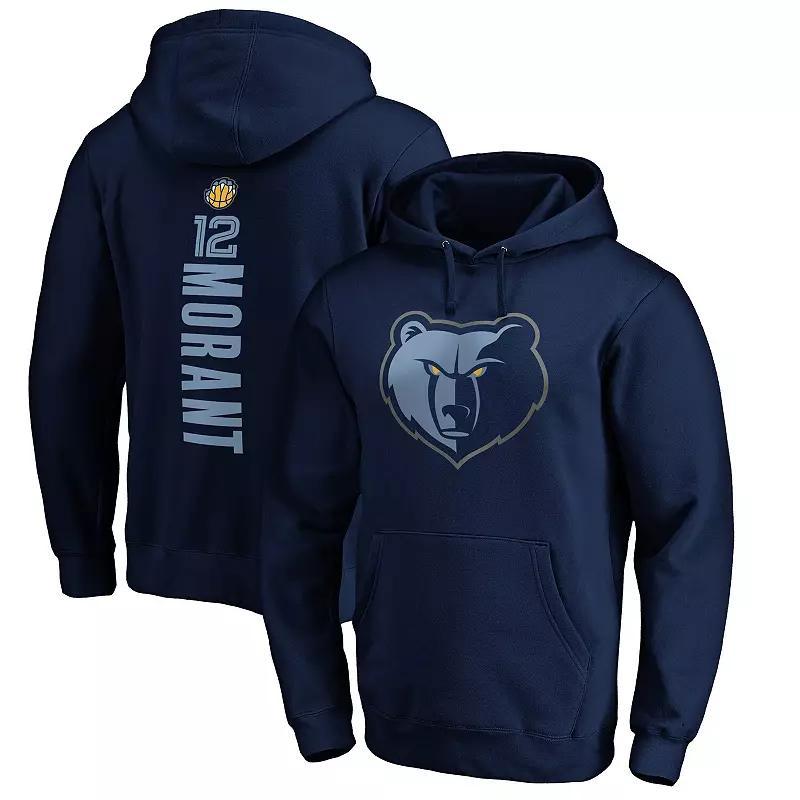 Mens Fanatics Branded Ja Morant Navy Memphis Grizzlies Team Playmaker Name & Number Pullover Hoodie Grz Blue Product Image