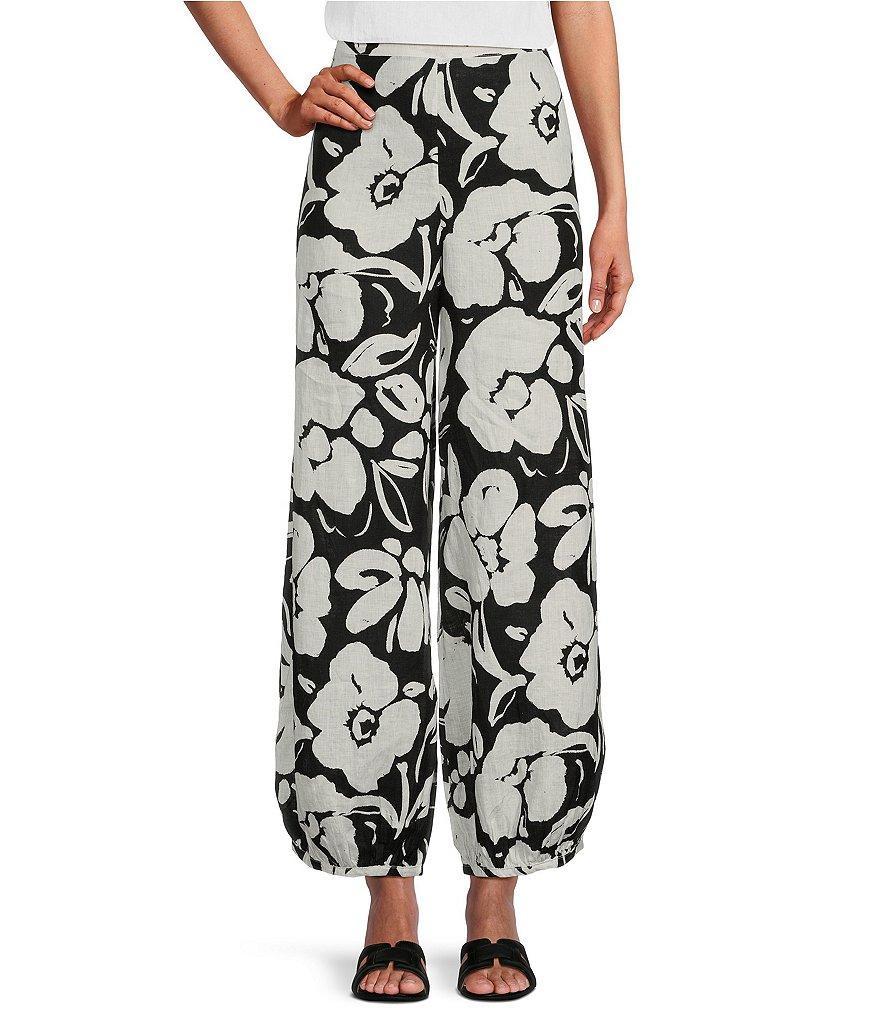 Bryn Walker Woven Floral Balloon Leg Pull-On Ankle Pants Product Image