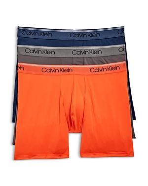 Calvin Klein Microfiber Stretch Wicking Boxer Briefs, Pack of 3 Product Image