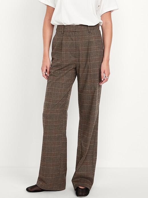 Extra High-Waisted Taylor Wide-Leg Trouser Pants Product Image