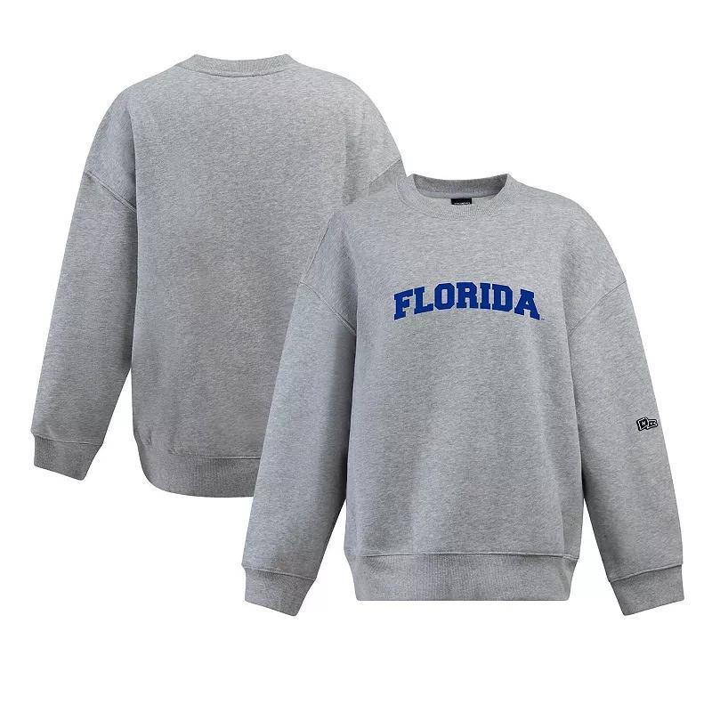 Womens Hype and Vice Heather Gray Florida Gators Offside Pullover Sweatshirt Product Image