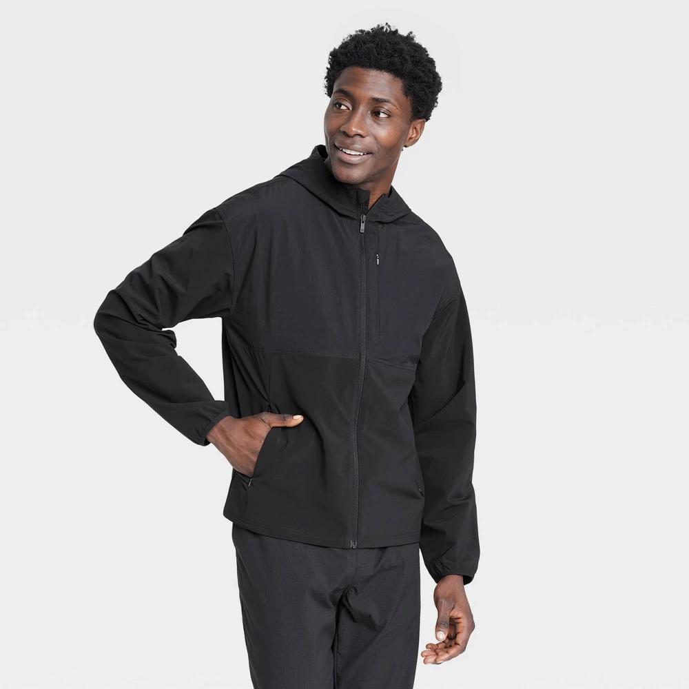 Mens Lightweight Jacket - All In Motion Black Onyx XXL Product Image