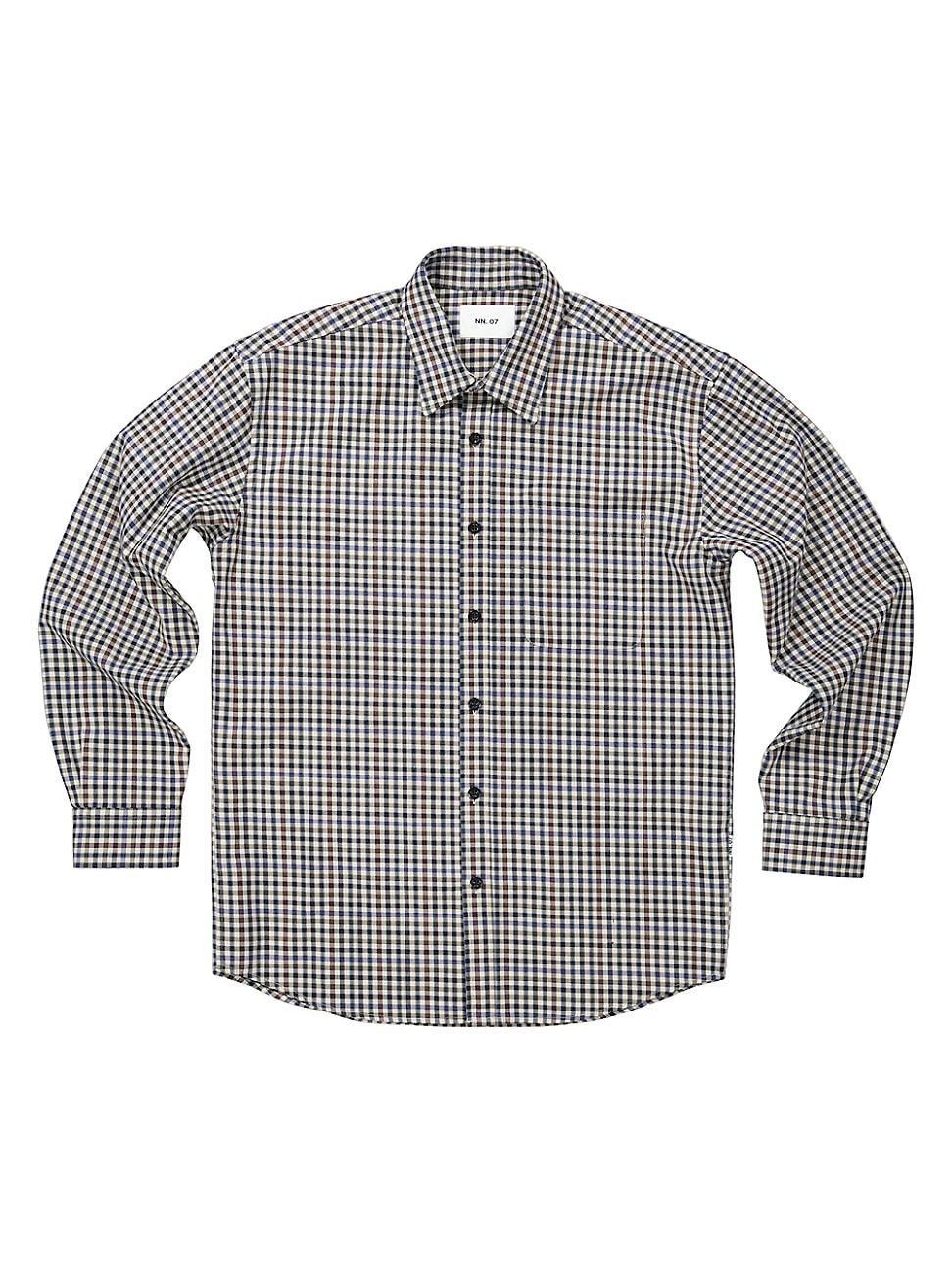 Mens Deon Checked Button-Front Shirt Product Image