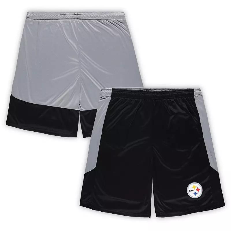 Mens Fanatics Black Pittsburgh Steelers Big and Tall Team Logo Shorts Product Image